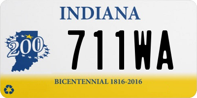 IN license plate 711WA