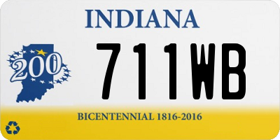 IN license plate 711WB