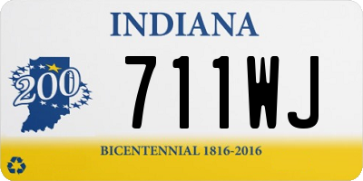 IN license plate 711WJ