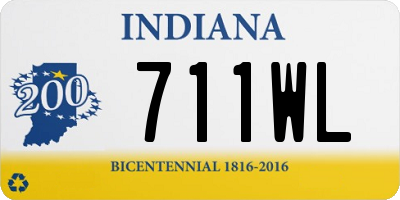 IN license plate 711WL