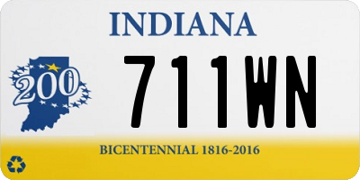 IN license plate 711WN