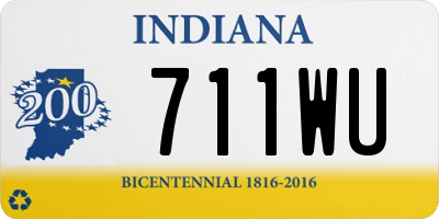 IN license plate 711WU