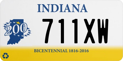 IN license plate 711XW