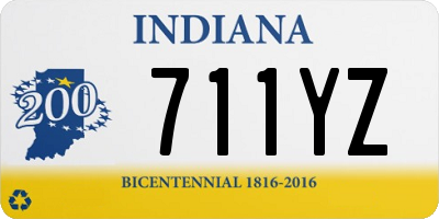 IN license plate 711YZ