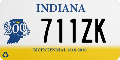 IN license plate 711ZK