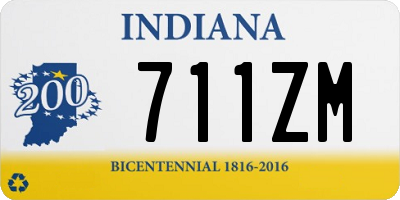 IN license plate 711ZM