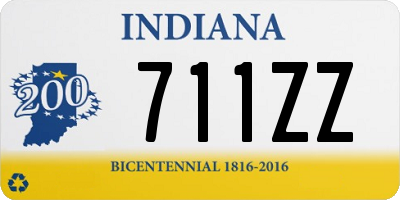 IN license plate 711ZZ