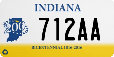 IN license plate 712AA