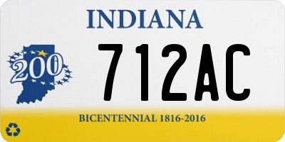 IN license plate 712AC