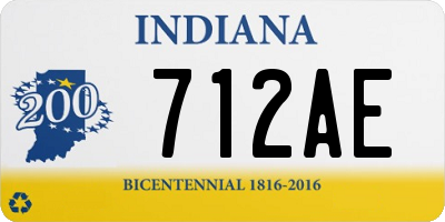 IN license plate 712AE