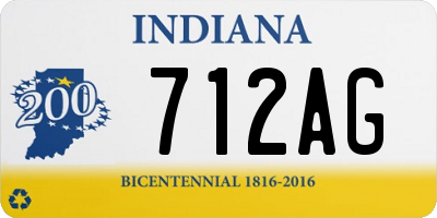 IN license plate 712AG