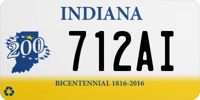 IN license plate 712AI