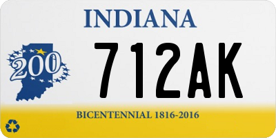 IN license plate 712AK