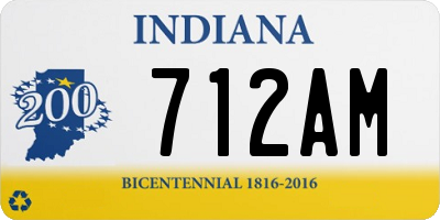 IN license plate 712AM