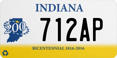 IN license plate 712AP