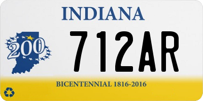 IN license plate 712AR