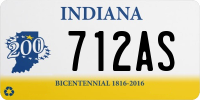 IN license plate 712AS