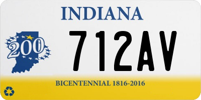IN license plate 712AV
