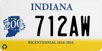 IN license plate 712AW