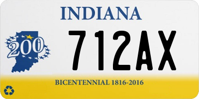 IN license plate 712AX