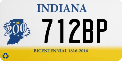 IN license plate 712BP
