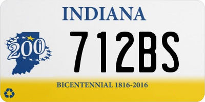 IN license plate 712BS