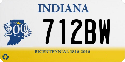 IN license plate 712BW