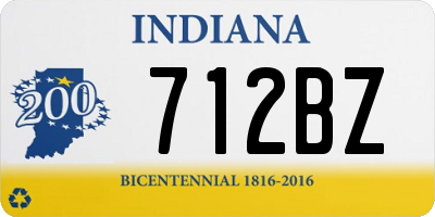 IN license plate 712BZ