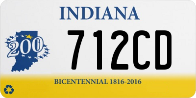 IN license plate 712CD