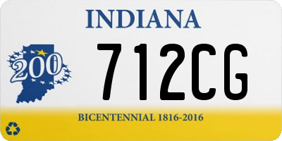 IN license plate 712CG