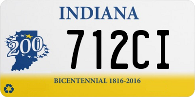 IN license plate 712CI