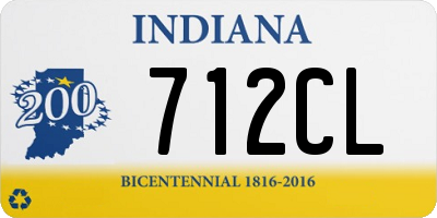 IN license plate 712CL