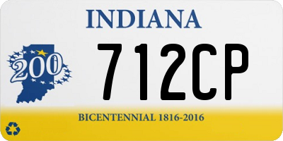 IN license plate 712CP