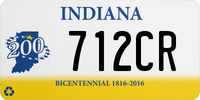 IN license plate 712CR