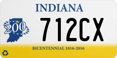 IN license plate 712CX