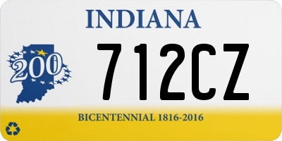 IN license plate 712CZ