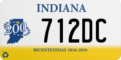 IN license plate 712DC