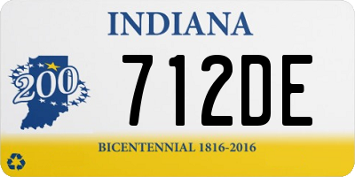 IN license plate 712DE