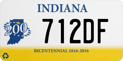 IN license plate 712DF