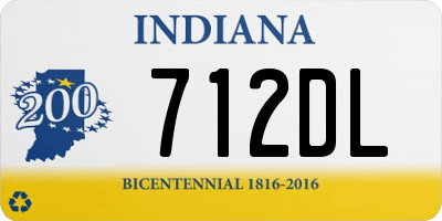 IN license plate 712DL