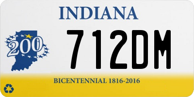 IN license plate 712DM