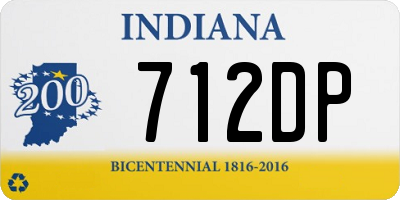 IN license plate 712DP