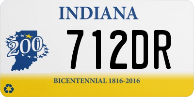 IN license plate 712DR