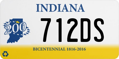 IN license plate 712DS