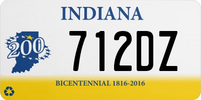 IN license plate 712DZ
