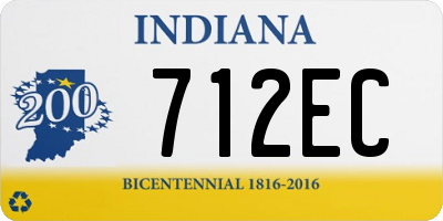 IN license plate 712EC