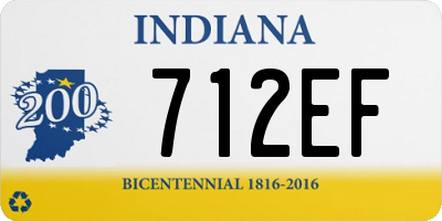 IN license plate 712EF