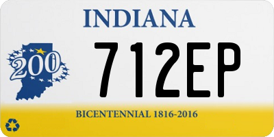 IN license plate 712EP