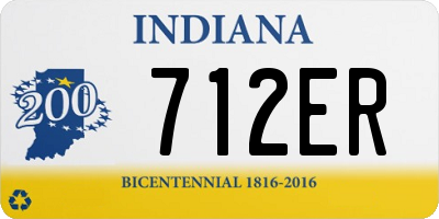 IN license plate 712ER