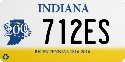 IN license plate 712ES